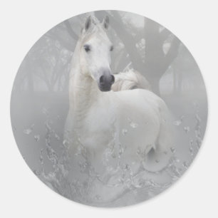 Fantasy Horse Runder Aufkleber