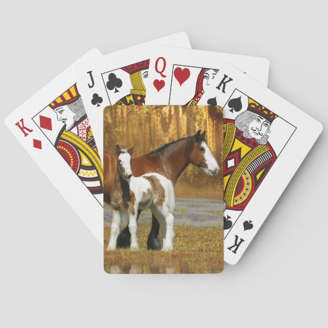 Fantasy Horses: Mare & Foal Spielkarten (Rückseite)
