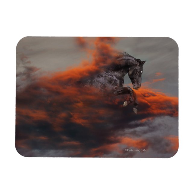 Fantasy Horses: Wolken Magnet (Horizontal)