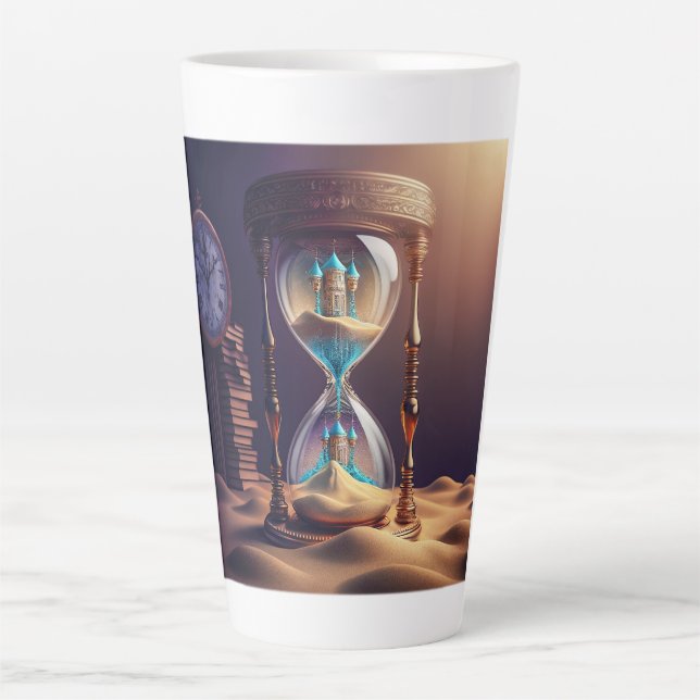 Fantasy Hourglass Latte Tasse (Vorderseite)