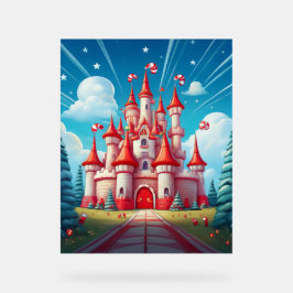 Fantasy Image Of A Candy Cane Castle Acrylschild