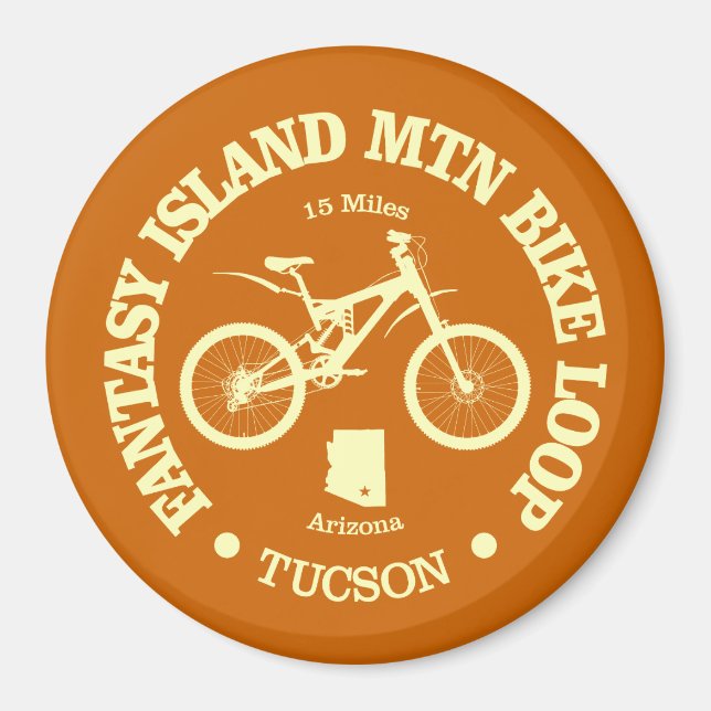 Fantasy Island MTB Loop (Radfahren) Magnet (Vorne)