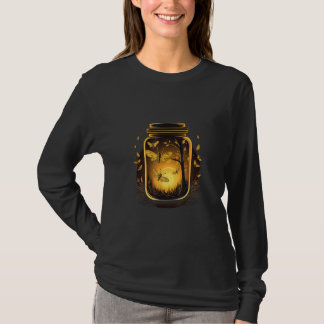 Fantasy Jar with glowing Insects for dreaming summ T-Shirt