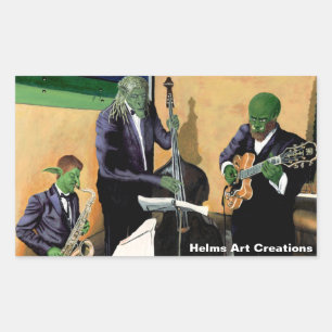 Fantasy Jazz Blues Musicians Music Art Stickers