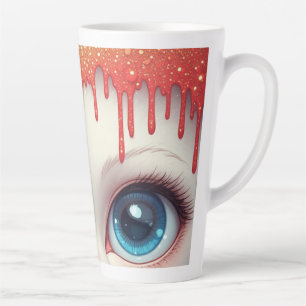 Fantasy-Katze Blaue Augen Mit Triefen Milchtasse