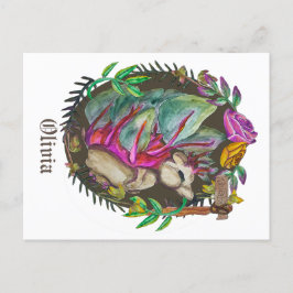 Fantasy kohlrabi Igel - niedlicher Igel Postkarte