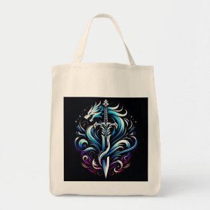 Fantasy-Krieger-Mystischer-Drachenschwert-Flamme Tragetasche