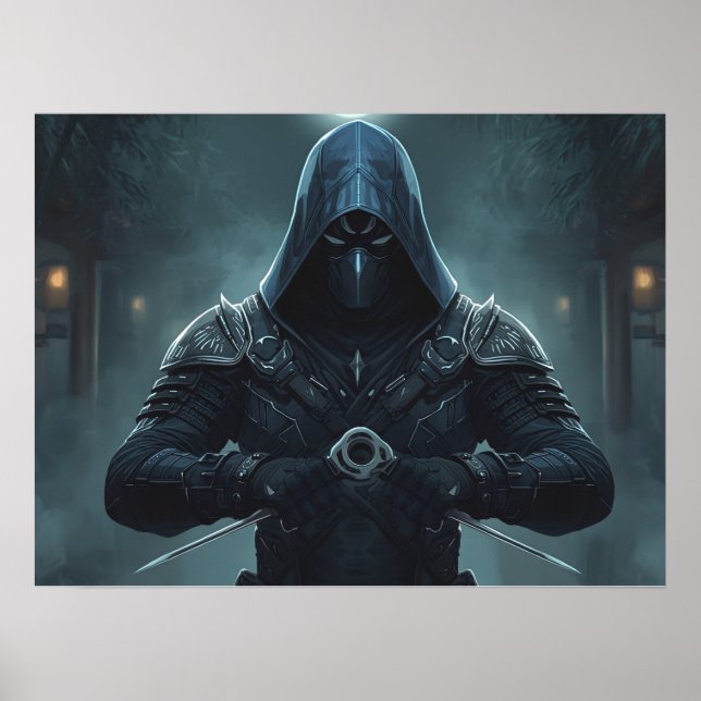 Fantasy-Kunst: „Der Flüsterer der arkanen Schatten Poster (Vorne)