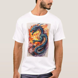 Fantasy-Kunst des wilden roten Drachen T-Shirt