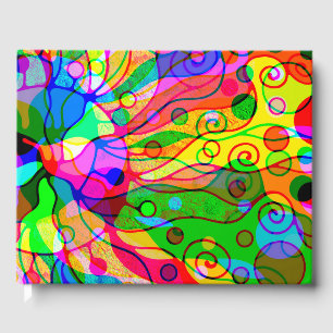 Fantasy-Kunst skizzieren - Abstrakte Neon-Verschie Gästebuch