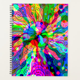 Fantasy-Kunst skizzieren - Abstrakte Neon-Verschie Planer