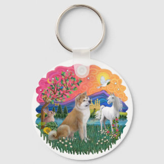 Fantasy Land (ff) - Akita Inu Schlüsselanhänger