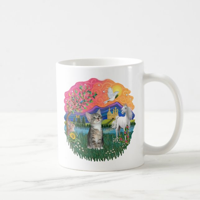 Fantasy Land (ff) - Kätzchen (silbergetigert) Kaffeetasse (Rechts)