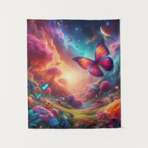Fantasy Landscape Butterfly Wall Decke Tapestry Wandteppich
