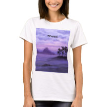 Fantasy Landscape Lila Latte Tasse