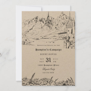 Fantasy Landscape Role Playing Game Kampagne Einladung