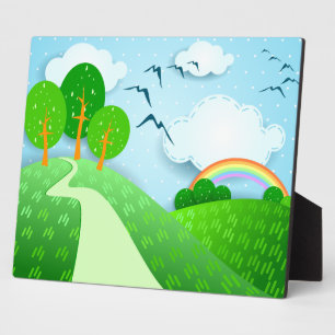 Fantasy-Landschaft, Plaque Fotoplatte