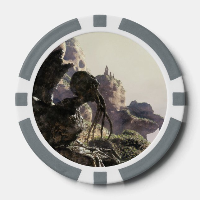 Fantasy-Landschaft Pokerchips (Vorderseite)