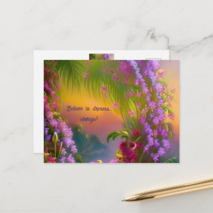 Fantasy-Landschaft, tropisch und träumerisch Postkarte