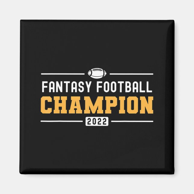 Fantasy League Champ 2022 Gewinner Fantasy Footbal Magnet (Vorne)