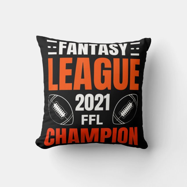 Fantasy League Champion Football 2021 Gewinner Vin Kissen (Vorderseite)