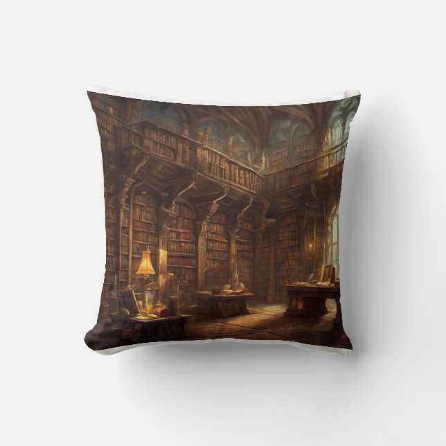 Fantasy Library Kissen (Vorderseite)