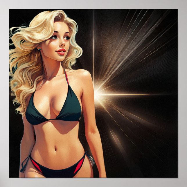 Fantasy Life - Blonde Beach Babe Poster (Vorne)