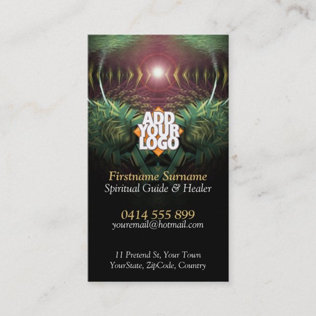 Fantasy Light Fraktal Artistry Business Cards Visitenkarte (Vorderseite)