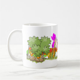 Fantasy Lila Fairy mit magischen Pilzen Kaffeetasse