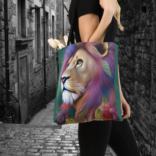 Fantasy Lion Leo Spirit Guide Mystical Whimsical Tasche