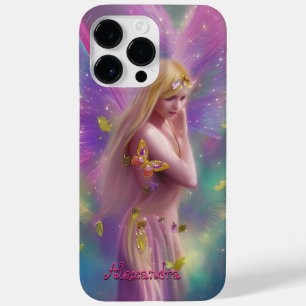 Fantasy-Mädchen lila rosa gold Schmetterling 3 Case-Mate iPhone 14 Pro Max Hülle