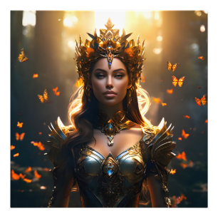 Fantasy Magic Art Dame Fotodruck