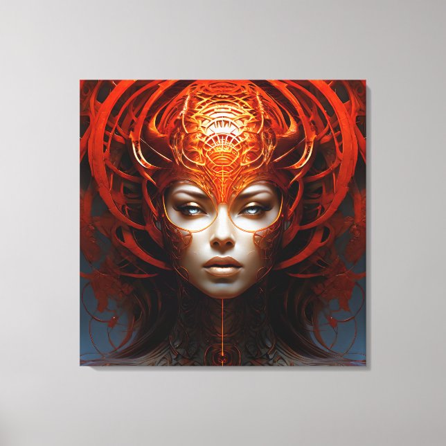 Fantasy Magic Art Dame Leinwanddruck (Vorderseite)