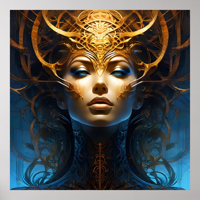 Fantasy Magic Art Dame Poster (Vorne)