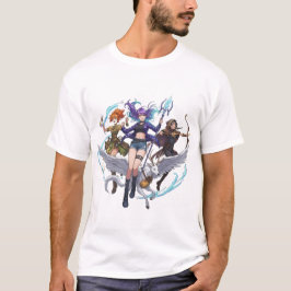 Fantasy Magic Trio PNG, Anime-Stil-Zauberer, Bogen T-Shirt
