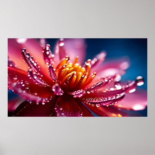 Fantasy Makro Wasserfall Poster (Vorne)