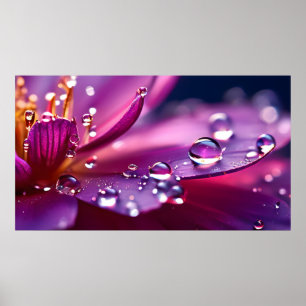 Fantasy Makro Wasserfall Poster