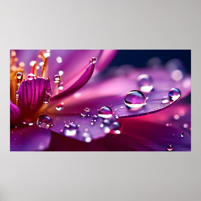 Fantasy Makro Wasserfall Poster (Vorne)