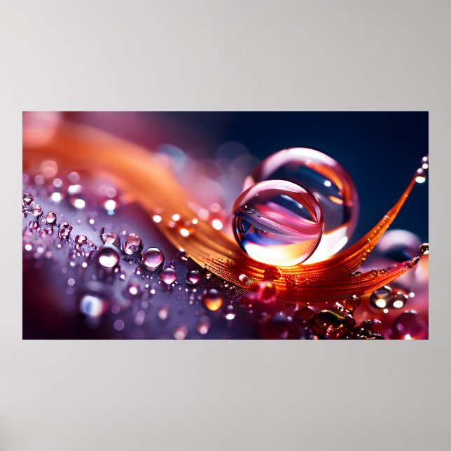 Fantasy Makro Wasserfall Poster (Vorne)