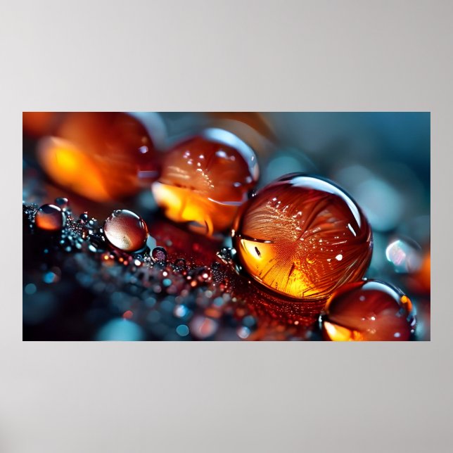Fantasy Makro Wasserfall Poster (Vorne)