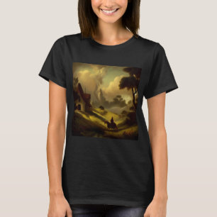 Fantasy Malerei 2 - Mittelalterliche Landschaft T-Shirt