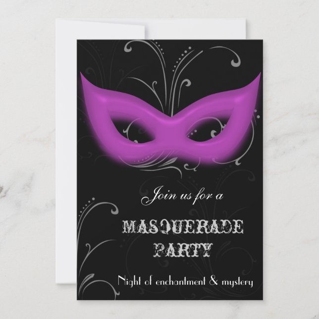 Fantasy Masquerade Party Einladung (Vorderseite)