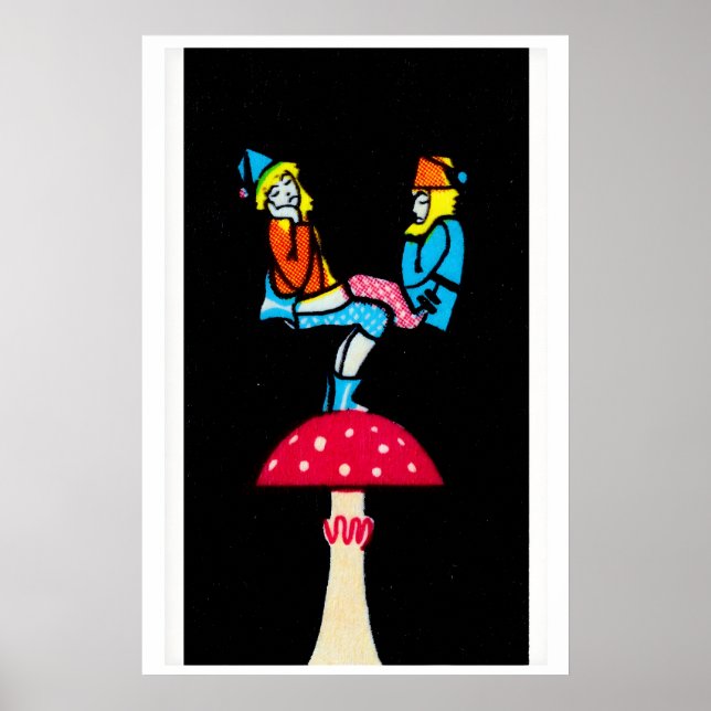 Fantasy Matchbox Print, Balancing Gnomes on Poster (Vorne)