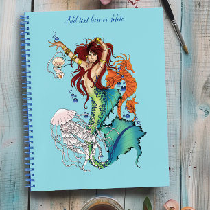 Fantasy Mermaid Aquamariner Schwanz Notizbuch