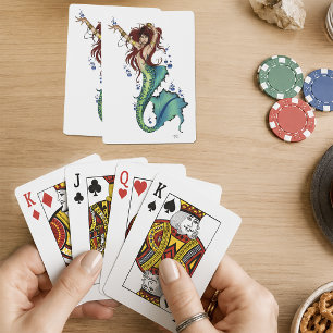 Fantasy Mermaid Aquamariner Schwanz Spielkarten