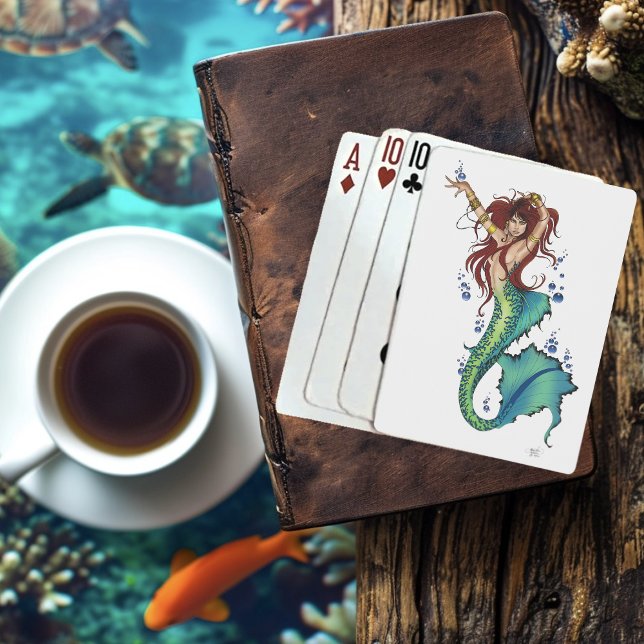 Fantasy Mermaid Aquamariner Schwanz Spielkarten (Von Creator hochgeladen)