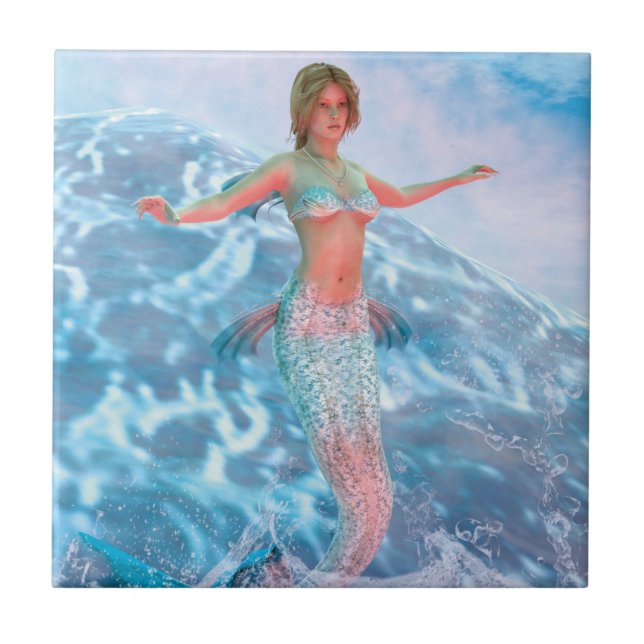 Fantasy Mermaid Fliese (Vorderseite)