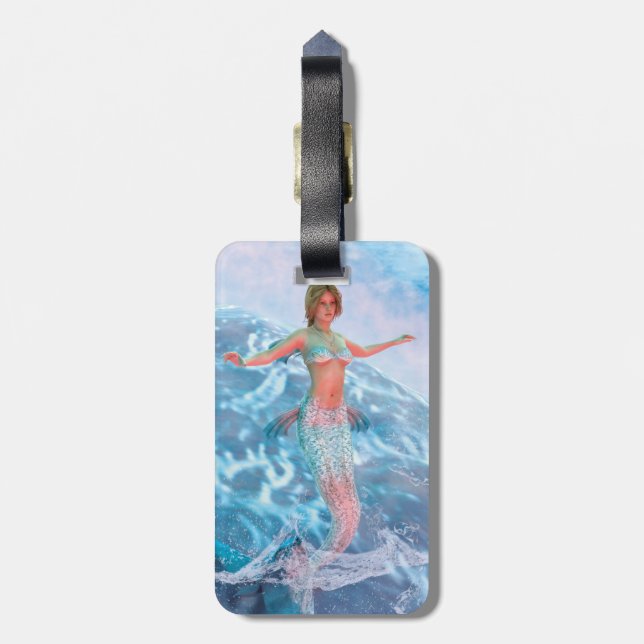 Fantasy Mermaid Gepäckanhänger (Rückseite vertikal)