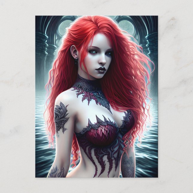 Fantasy Mermaid Postcard Postkarte (Vorderseite)