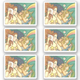 FANTASY MERMAID SISTERHOOD SHARING SECRET WISDOMS AUFKLEBER
